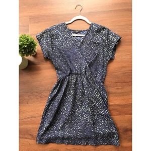 AQUA by Bloomingdales Navy & Green Dress XS